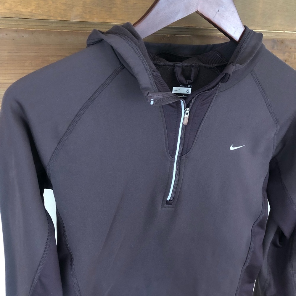 Nike Fit Dry chocolate brown hoodie sz small